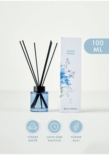 Bella Maison Jasmine Whisper Çubuklu Oda Kokusu Mavi (100 ml)