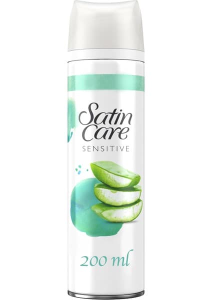 Gillette Venus Gillette Satin Care Hassas Tıraş Jeli 200 ml Aloe Vera Özlü Hafif Parfümlü Ürün