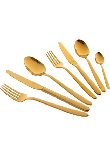 Jumbo 9400 Titanyum Gold 12 Kişilik 84 Parça Çatal Kaşık Bıçak Takımı