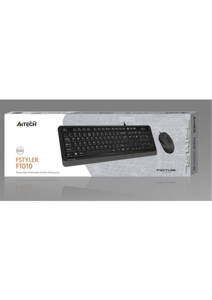 A4Tech A4 Tech F1010 Q Usb Gri Fn-Mm Klv+Optik Mouse Set