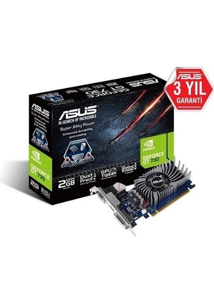 Asus GT730-SL-2GD5-BRK-NVIDIA-GEFORCE-GT 730-2GB DDR5-64bit-927MHz-DVI-HDMI-Low Profile-EKRAN KARTI