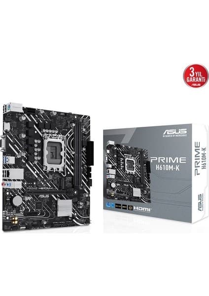 Asus PRIME H610M-K Intel H610 LGA1700 DDR5 5600 HDMI, Analog M2 USB3.2 mATX