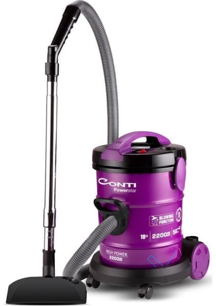 Conti 102 Powerstar Elektrikli Süpürge 2200W Güçlü Emiş Teknolojisi ile Kolay Temizleme