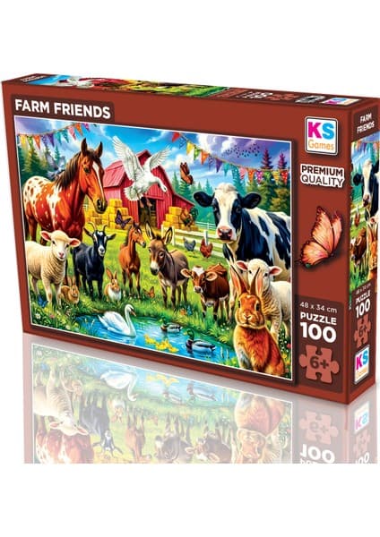 KS Games Farm Friends 100 Parça Puzzle
