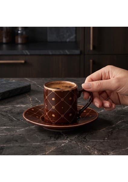 Jumbo Stellar 6'lı Kahve Fincan Takımı