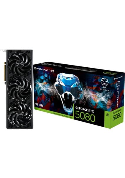 Gainward Geforce Rtx 5080 Python Iıı 16GB Gddr7 256BIT Gaming (Oyuncu) Ekran Kartı (NE75080019T2-GB2035T)