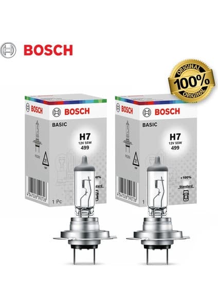 Bosch Far Ampul H7 12V 55W (2 Adet)