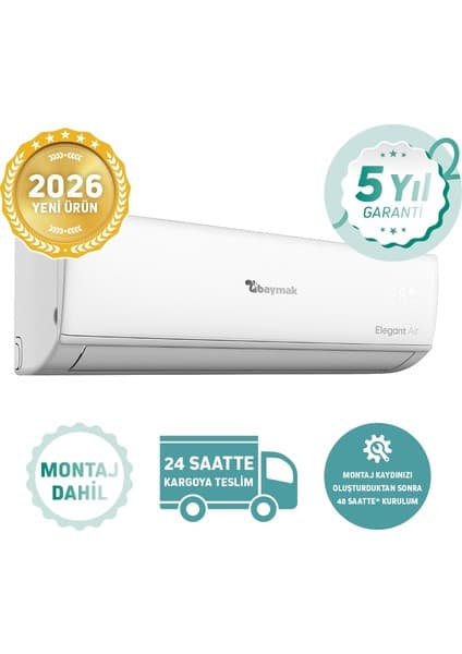 Baymak Elegant Aır 12000 Btu A++ İnverter Klima (Montaj Dahil)
