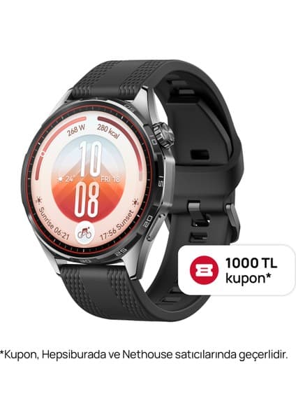 Huawei Watch GT 7 46 mm Akıllı Saat - Siyah, 21 Güne Varan Pil Ömrü, NFC Ödeme, Kayak ve Bisiklet Modları, iOS ve Android Uyumlu