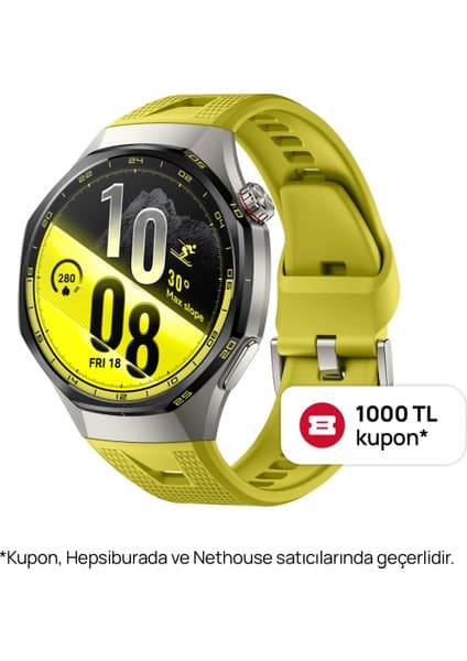 Huawei Watch Gt 7 Pro 46 Mm Akıllı Saat - Sarı, İos Me Android Uyumlu, Titanyum Kasa, Ekg, Nano Seramik Bezel, 21 Güne V