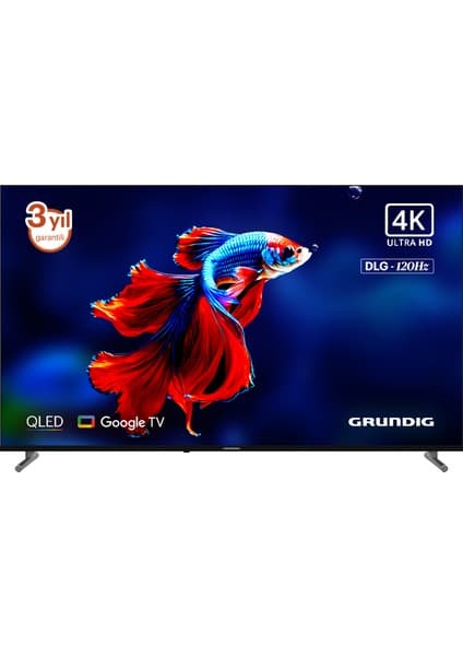 Grundig 65 GQ 650 65'' 165 Ekran Uydu Alıcılı 4K Ultra HD Google QLED TV
