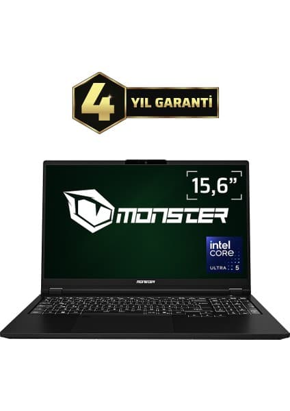 Monster Huma H5 V5.1.2 Core Ultra 7 125H 32 GB Ram 1tb SSD Intel Arc Graphics Freedos 15,6 Fhd Taşınabilir Bilgisayar