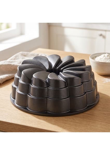 Emsan Black Shiny Rose Döküm Kek Kalıbı 22 cm