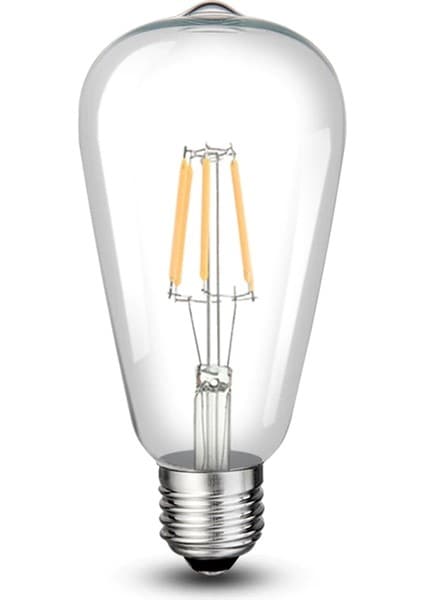 Cata CT-4353 8W E27 ST64 Beyaz 6500K Uzun Flament LED Ampul 6500K 10 W Güç Tüketimi 6,4x14 cm Boyut