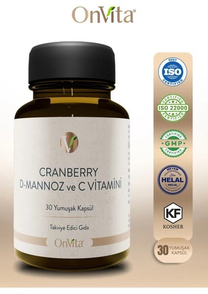 Onvita Cranberry D-Mannoz ve C Vitamini