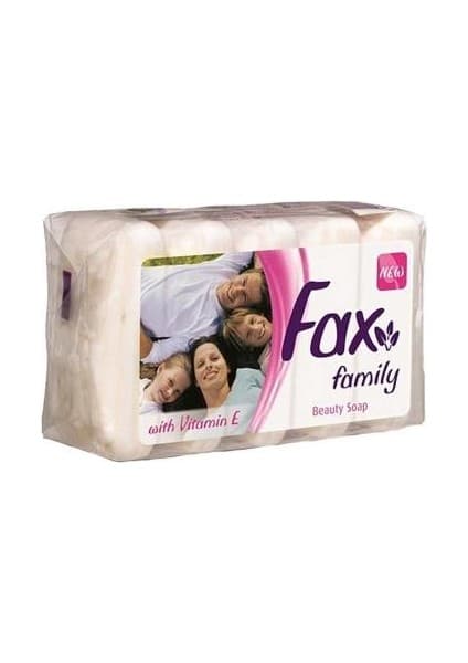 Fax Family Beyaz Katı Sabun 5'li 300 Gr Vitamin E İçeren Özellikli Temizlik Ürünü 1 Paket