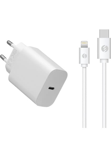 S-Link SL-EC62PD Type c to Lightning 20W iPhone Uyumlu Hızlı Şarj Adaptörü Apple Adaptör