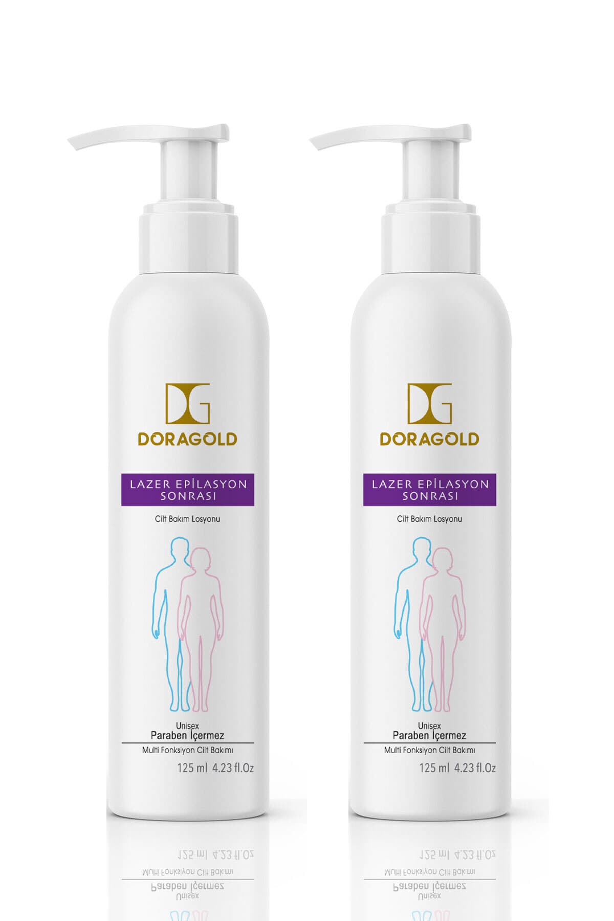 Doragold Lazer Epilasyon Ve Ağda Sonrası Cilt Bakım Losyonu Nemlendirici Krem 125 ml 2 'li Set