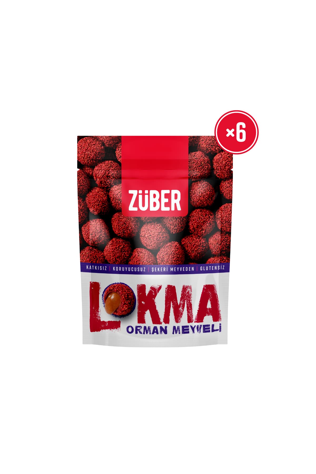 Züber Lokma Orman Meyveli Meyve Topu 96g x 6 Adet