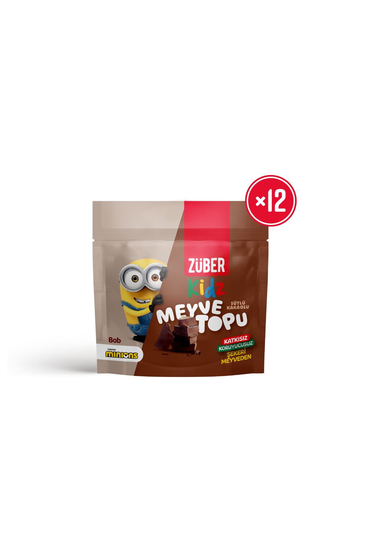 Züber Kidz Meyve Topu Sütlü Kakaolu 42g x 12 Adet