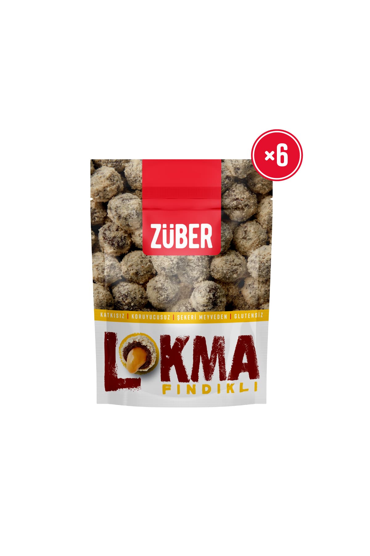 Züber Lokma Fındıklı Meyve Topu 96g x 6 Adet