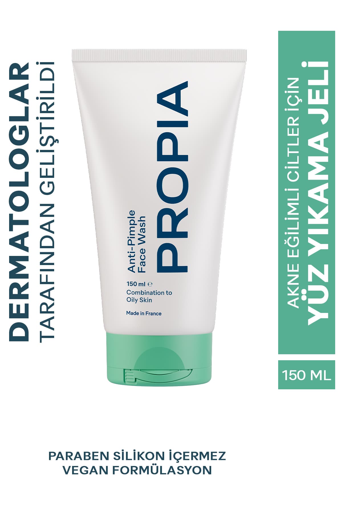 Propia Karma Yağlı Akne Eğilimli Cilt için Sivilce Siyah Nokta Karşıtı Arındırıcı Yüz Temizleme Jeli 150ml
