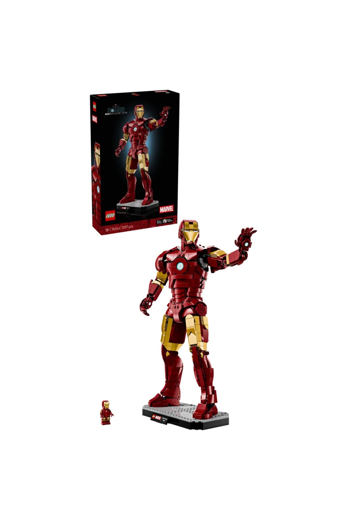 LEGO ® ǀ Marvel Iron Man Mark 3 Koleksiyoncu Versiyonu 76344 - 18+ Model Yapım Seti (1297 Parça)