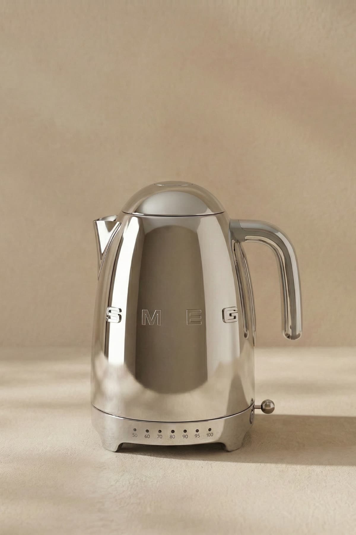 Smeg 50'S Style Retro Mirror Steel Çelik Isı Ayarlı Kettle Klf04sseu
