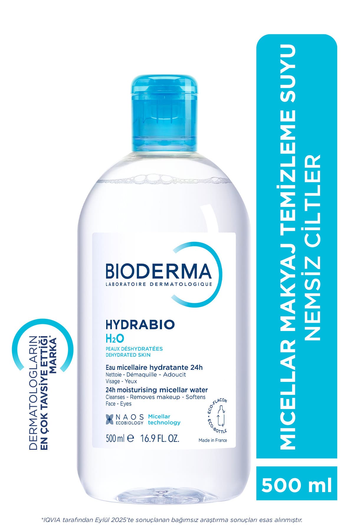 Bioderma Hydrabio H2O Micellar Nemlendirici Makyaj Temizleme Suyu 500 ml