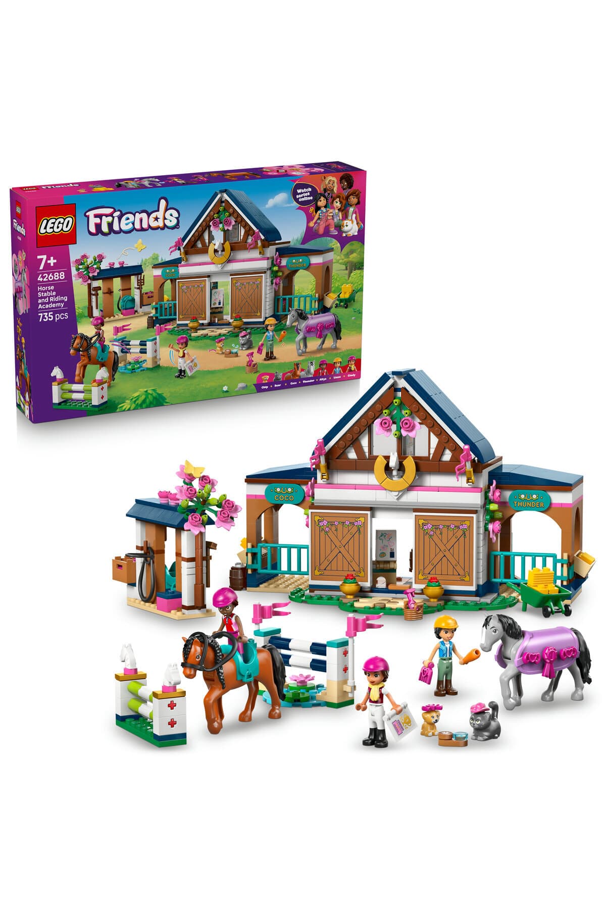 LEGO ® Friends At Ahırı ve Binicilik Akademisi 42688 – 7+ Yaş için Oyuncak Yapım Seti (735 Parça)