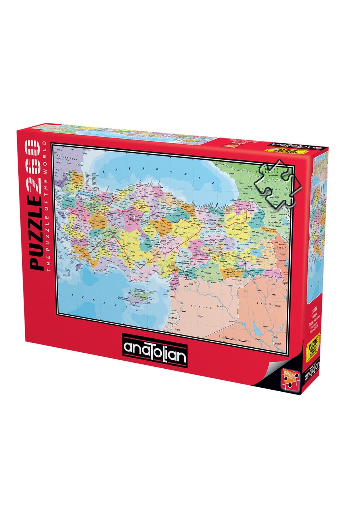 Anatolian Puzzle 260 XL Parça Yapboz Puzzle - Türkiye Siyasi Haritası 3269