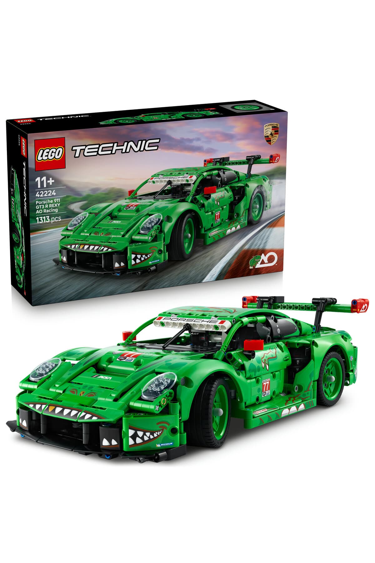 LEGO ® Technic™ Porsche 911 GT3 R REXY AO Racing Araba 42224 – 11+ Oyuncak Yapım Seti (1313 Parça)