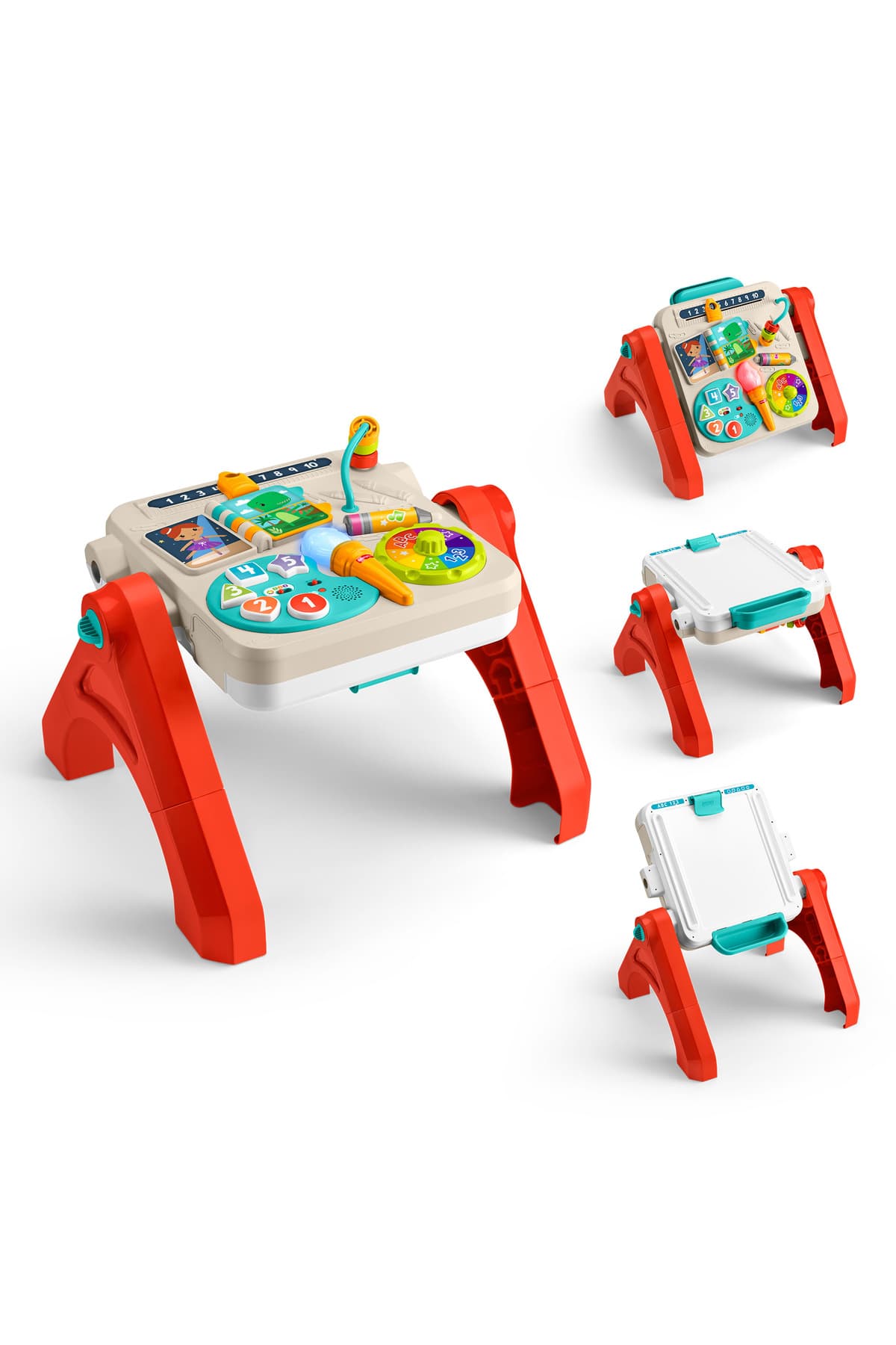Fisher Price ® Eğlen ve Öğren® 4'ü 1 Arada Aktivite ve Çizim Masası | Elektronik eğitici oyuncak JLM96