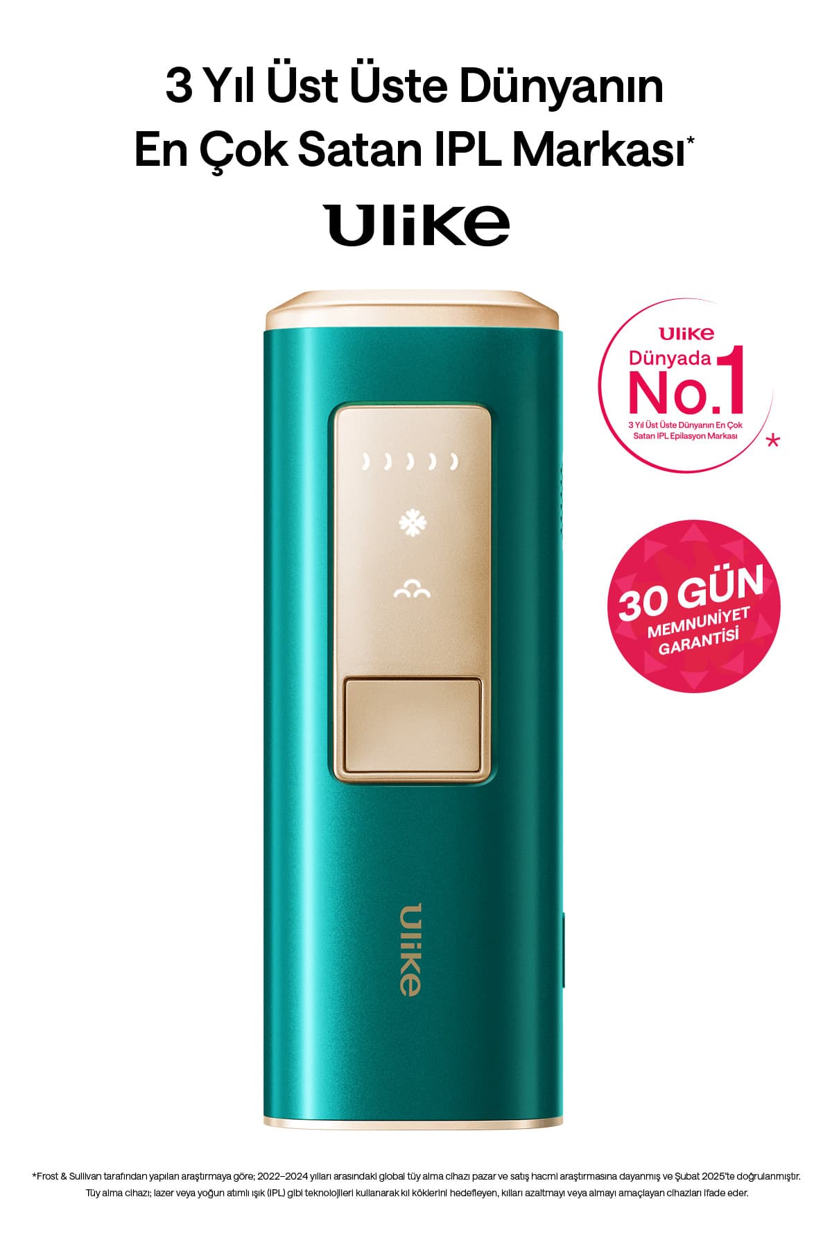 Ulike Air 2 Acıyı Önleyen Sapphire Buz Soğutma IPL Lazer Epilasyon Aleti, 500.000 Atım, Deri Kutulu