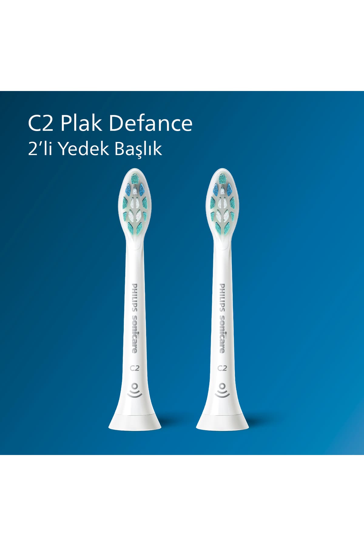 Philips Sonicare Hx9022/10 - Optimal Plaque Defence - Sonic Şarjlı Diş Fırçası Yedek Başlıkları - 2'li Beyaz
