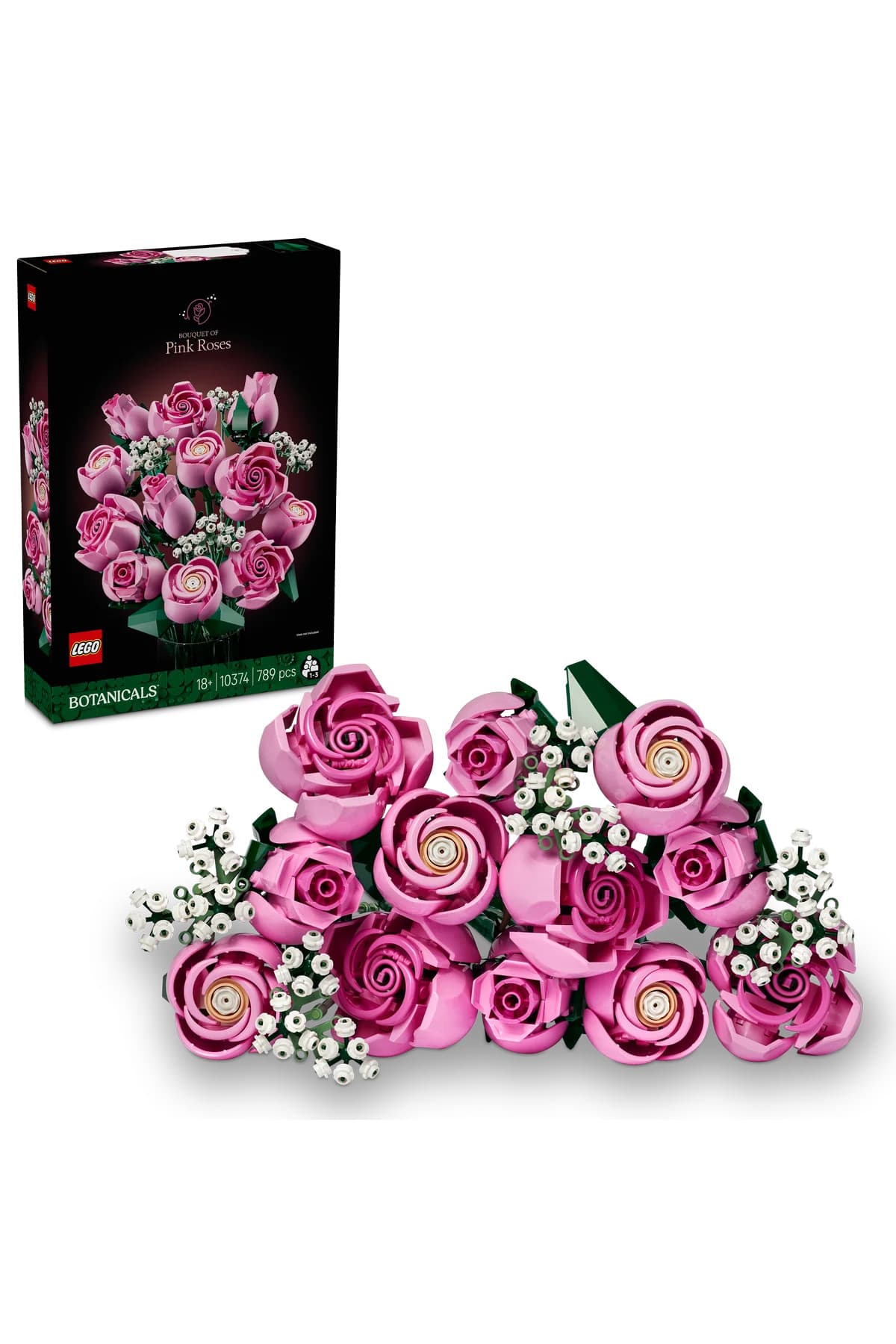 LEGO ® Botanicals Pembe Gül Buketi 10374 - 18+ Yapım Seti (789 Parça)
