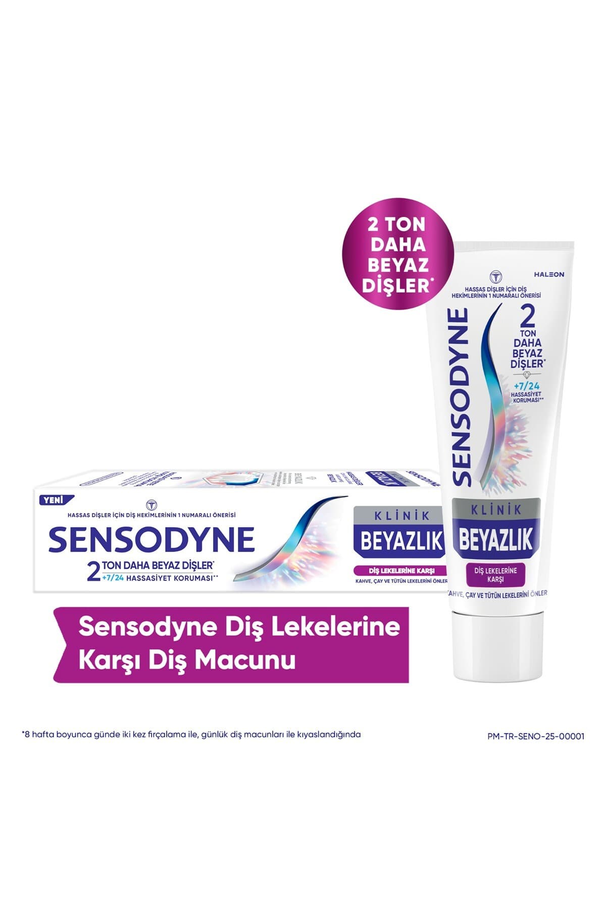 Sensodyne Klinik Beyazlık Çay, Kahve ve Tütün Lekelerine Karşı Diş Macunu 75ml
