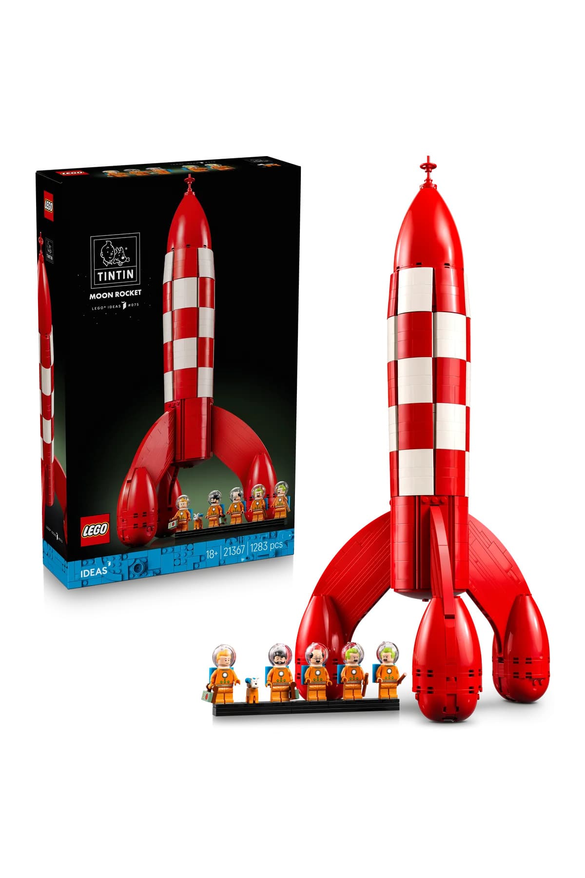 LEGO ® Ideas Tintin® Ay Roketi 21367 - Yetişkinler için Dekoratif Model Yapım Seti (1283 Parça)
