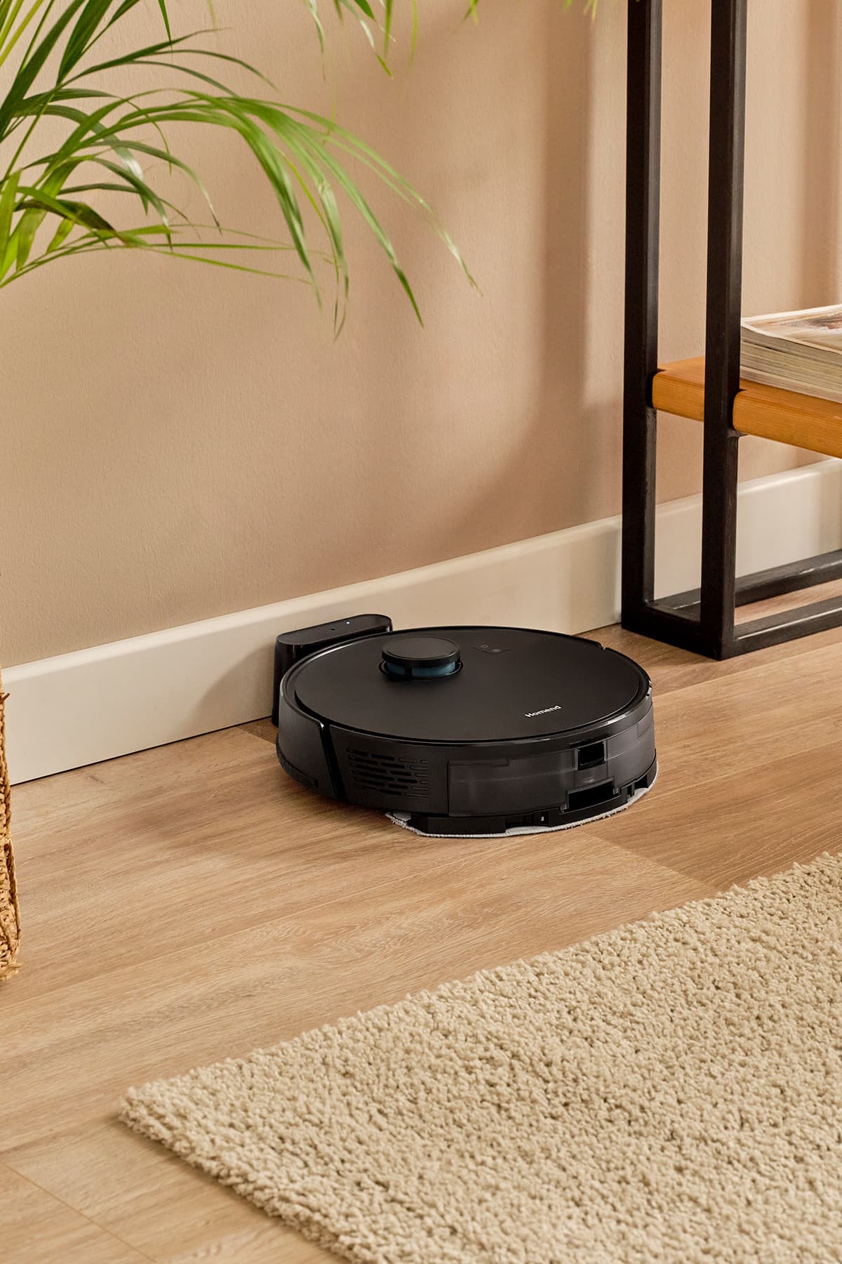 HOMEND Alex Laser 1291h Moplu Ve Haritalamalı Akıllı 5 Kpa Robot Süpürge Siyah