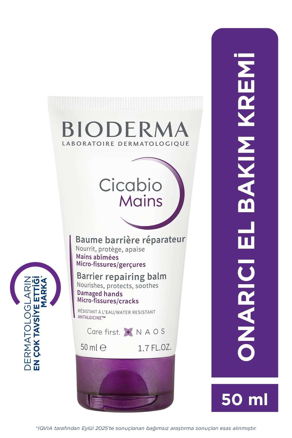 Bioderma Cicabio Hand Cream Kuruluktan Çatlamış Eller Onarıcı, Besleyici, Yoğun Nemlendirici El Kremi 50 ml
