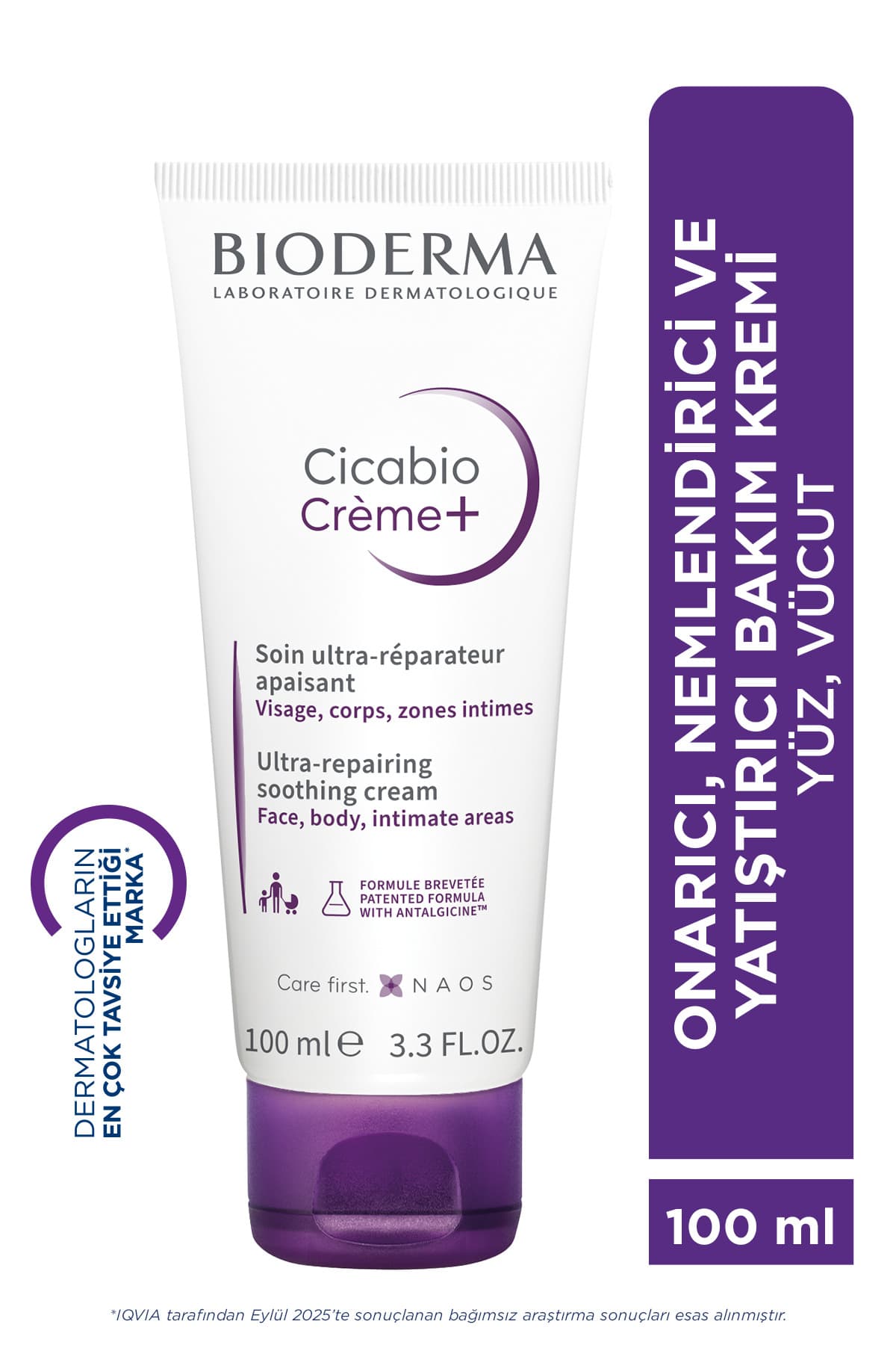 Bioderma Cicabio Cream+ Bebek, Çocuk, Yetişkin için Onarıcı Yüz ve Vücut Bakım Kremi 100 ml