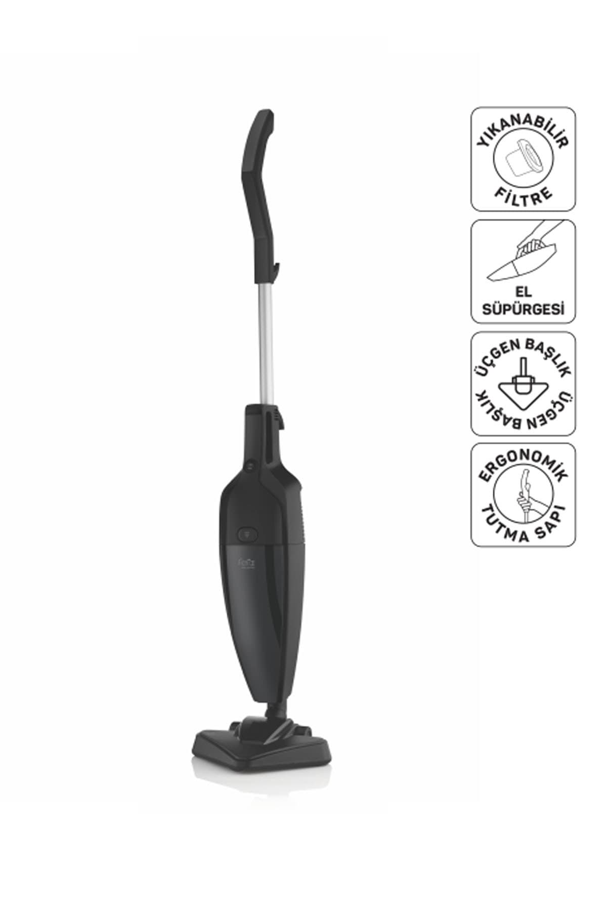 Arzum FL492 Felix Polvo Pro Dikey Elektrikli Süpürge 800W, Yıkanabilir Filtre, 1.5 L Toz Haznesi, Siyah