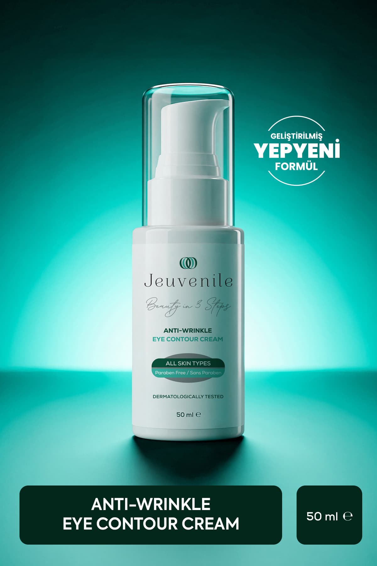 Jeuvenile Anti-Age Eye Cream – Peptit & Adenosine ile Göz Çevresi Bakım Kremi 50ml