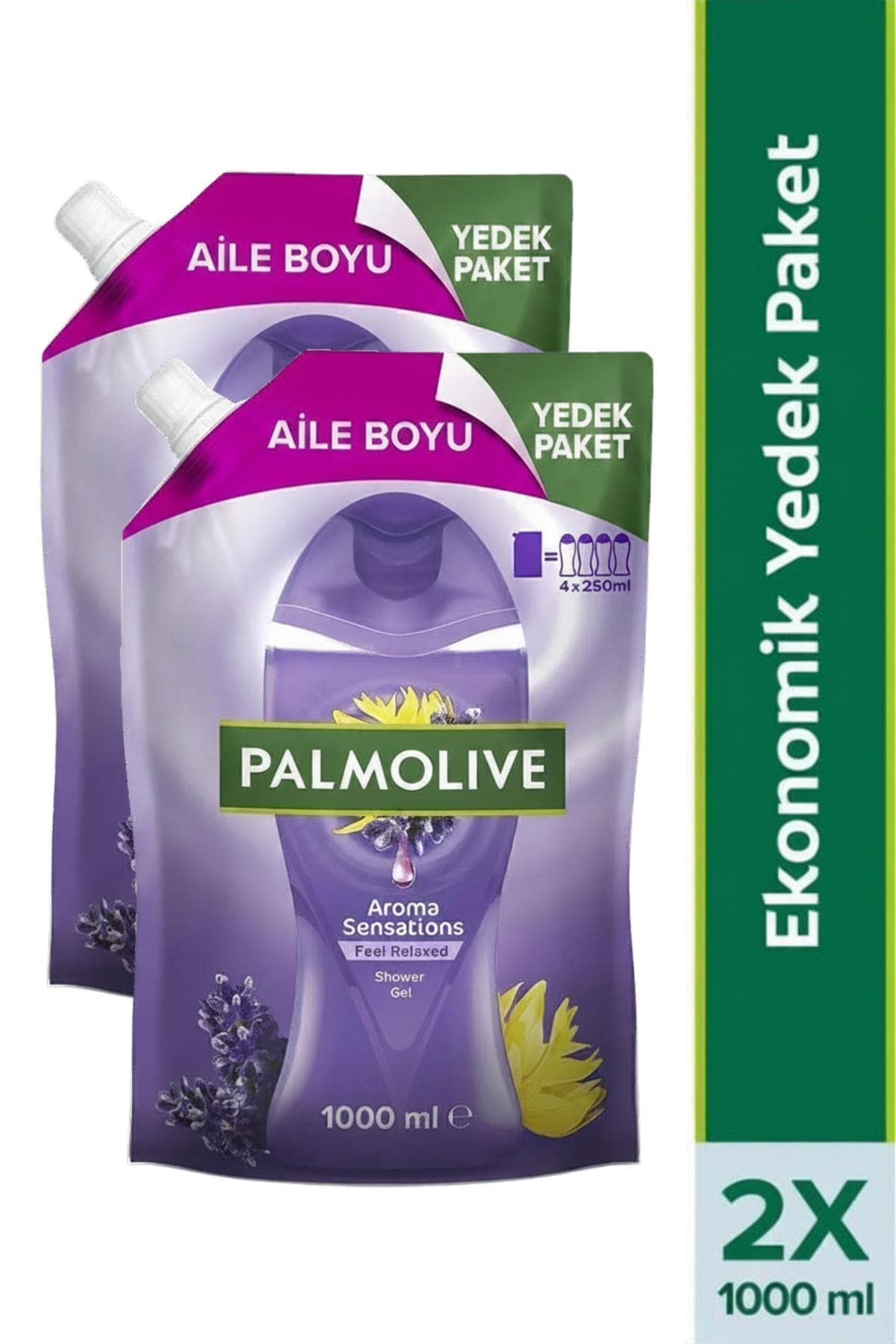 Palmolive Aroma Sensations Feel Relaxed Aile Boyu Yedek Paket Duş Jeli 1000 ml x2