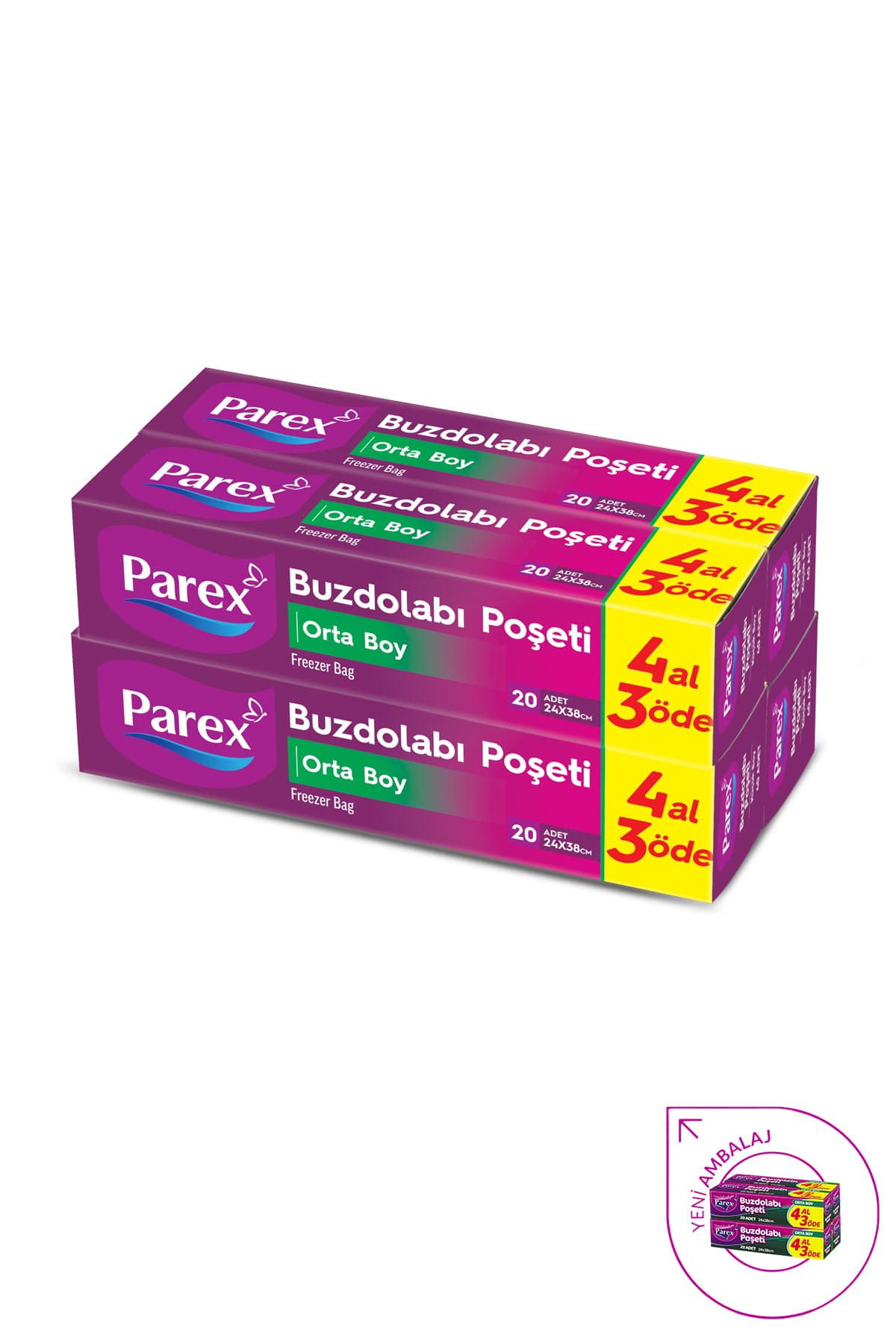 Parex Buzdolabı Poşeti 4 Al 3 Öde Orta Boy