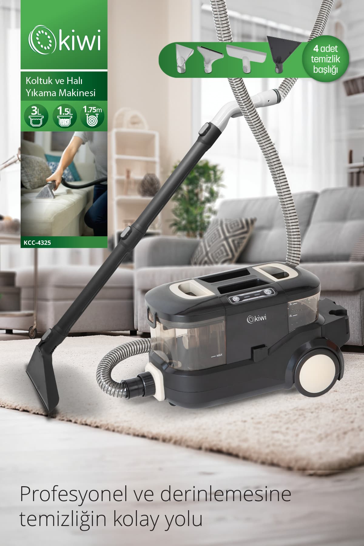 Kiwi Kcc-4325 Koltuk Ve Halı Yıkama Makinesi