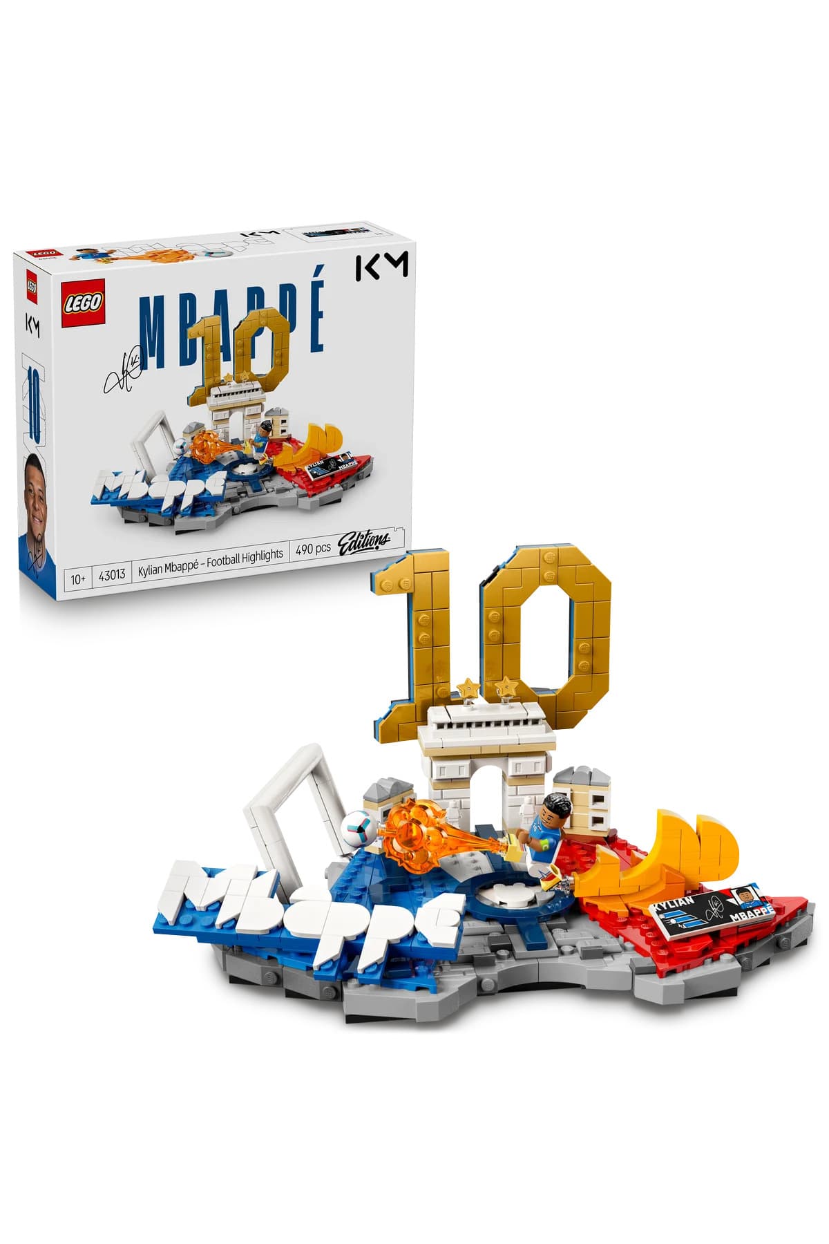 LEGO ® Editions Kylian Mbappé – Unutulmaz Futbol Anları 43013 - 10+ için Oyuncak Yapım Seti (490P)