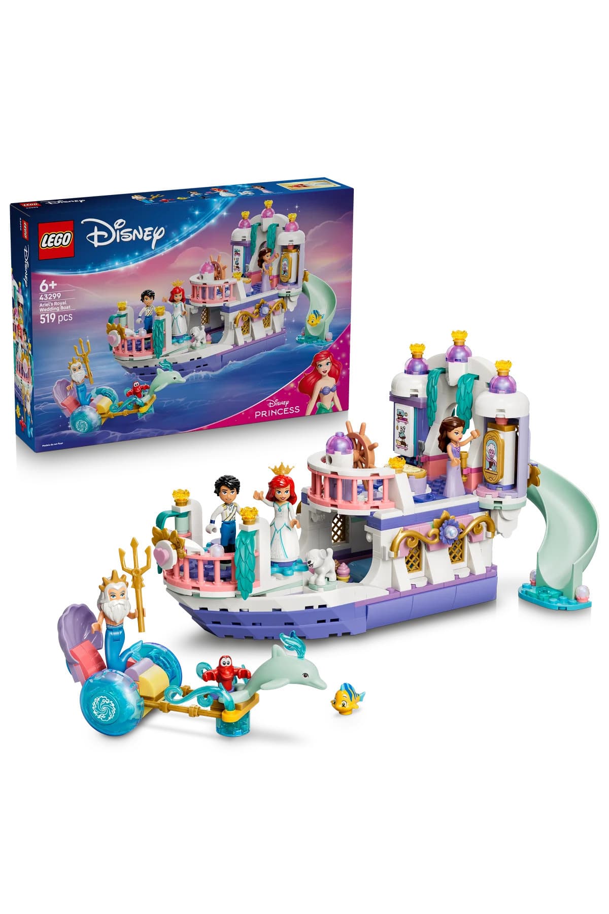LEGO ® ǀ Disney Princess Ariel’in Kraliyet Düğün Gemisi 43299 - 6+ Oyuncak Yapım Seti (519P)
