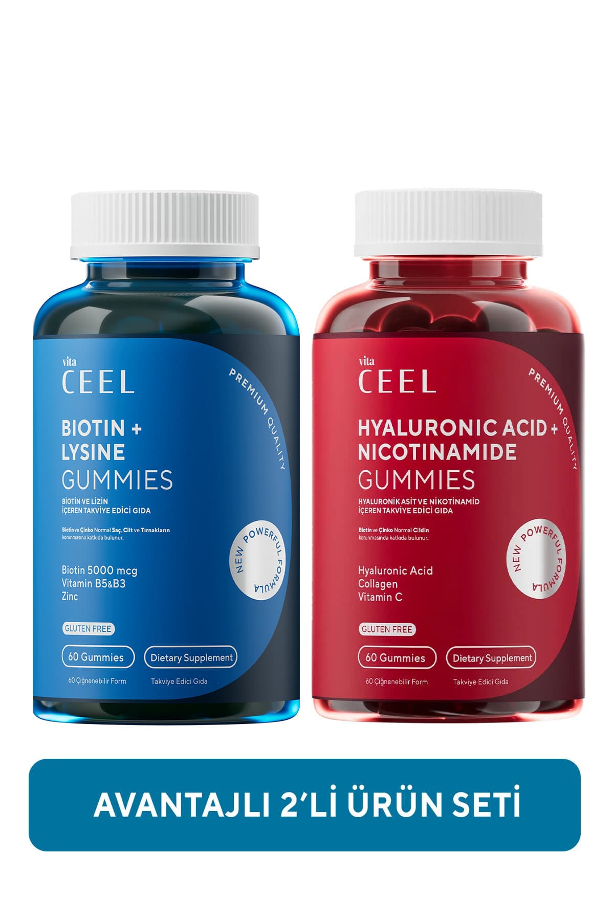 Vita Ceel 2'li Cilt ve Saç & Tırnak Gummy Çiğnenebilir Vitamin