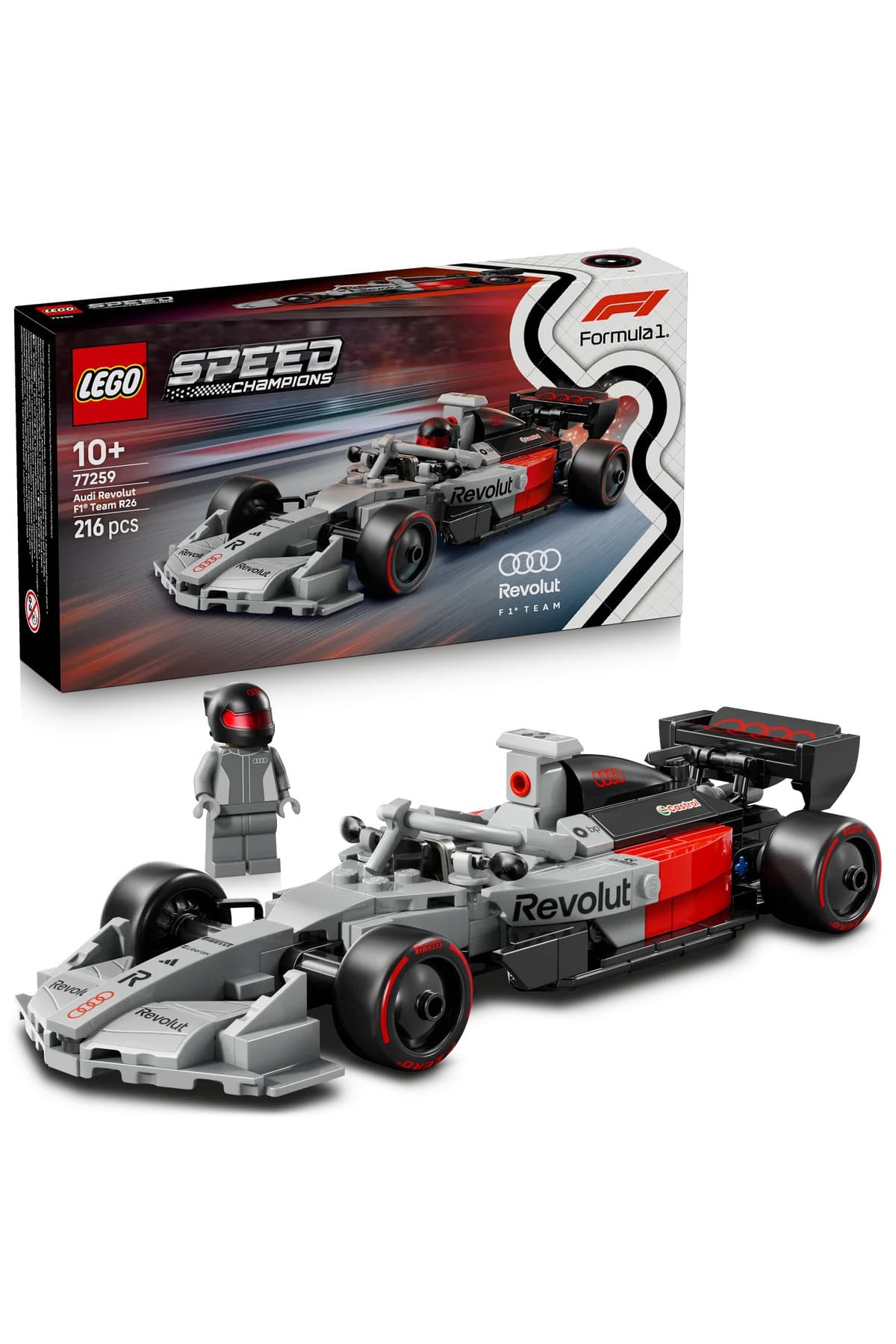 LEGO ® Speed Champions Audi Revolut F1® Team Yarış Arabası 77259 - 10+ için Oyuncak Yapım Seti (215P)
